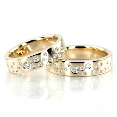 Bright Lights Diamond Wedding Matching Rings - view 1 of 3