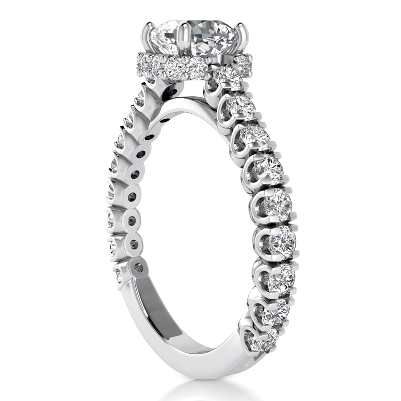 U Prong Diamond Engagement Ring (0.69ct) - view 2