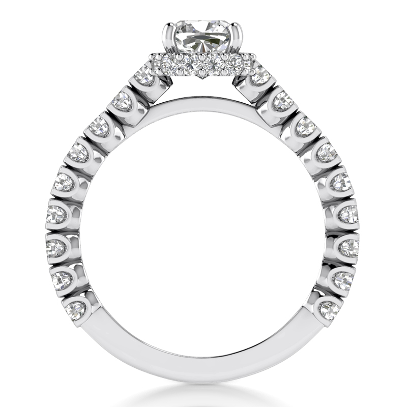 U Prong Diamond Engagement Ring (0.69ct) - view 3