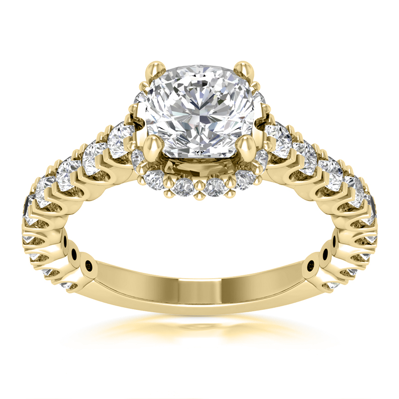 U Prong Diamond Engagement Ring (0.69ct) - view 4