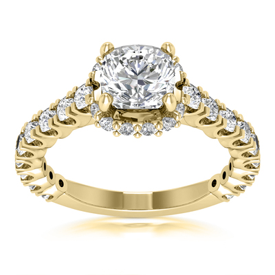 U Prong Diamond Engagement Ring (0.72ct) - view 4 of 9