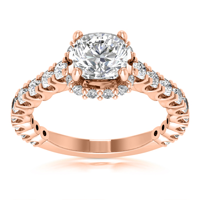 U Prong Diamond Engagement Ring (0.72ct) - view 7 of 9