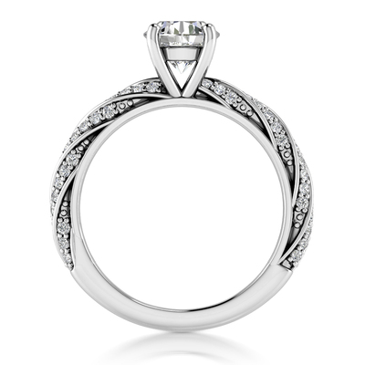 Modern Shared Prong Diamond Engagement Ring 0.34ct - view 7 of 9