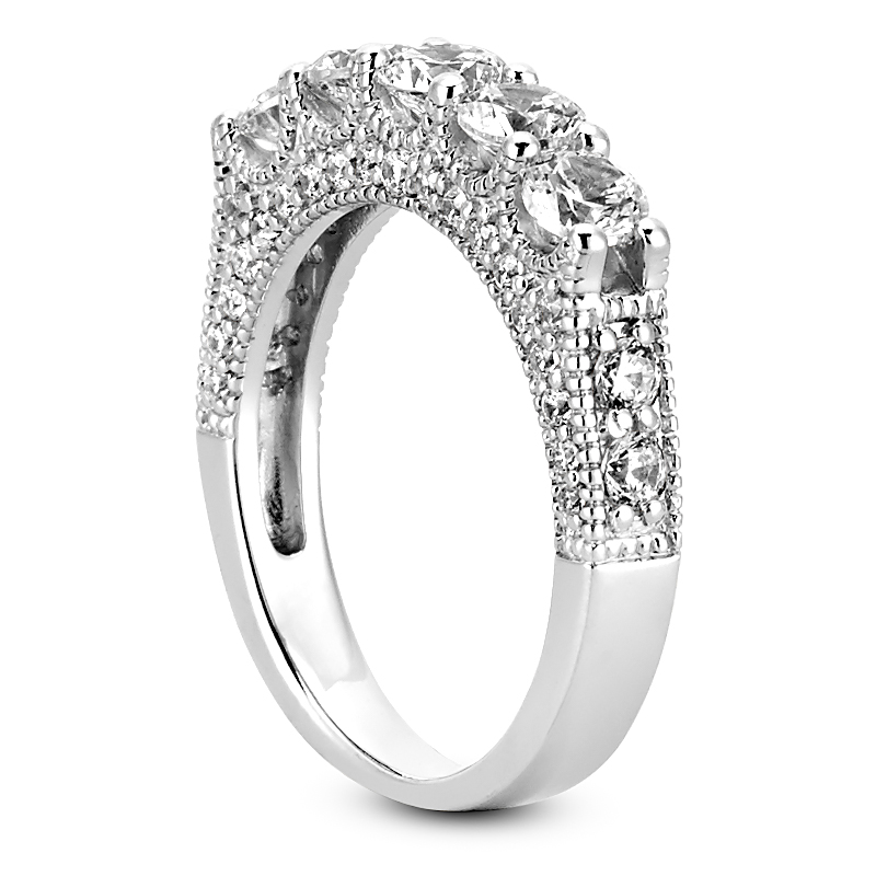 Fancy Five Stone Diamond Bridal Ring (1.87ct) - view 3