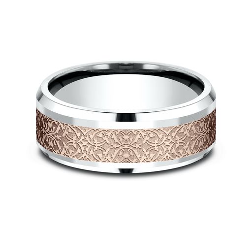 Benchmark 8mm Comfort Fit Motifs of Ottoman Empire Design Band - view 8