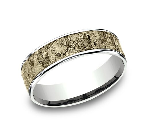 Benchmark 6.5mm Comfort Fit Intricate Wall Design Band - view 4