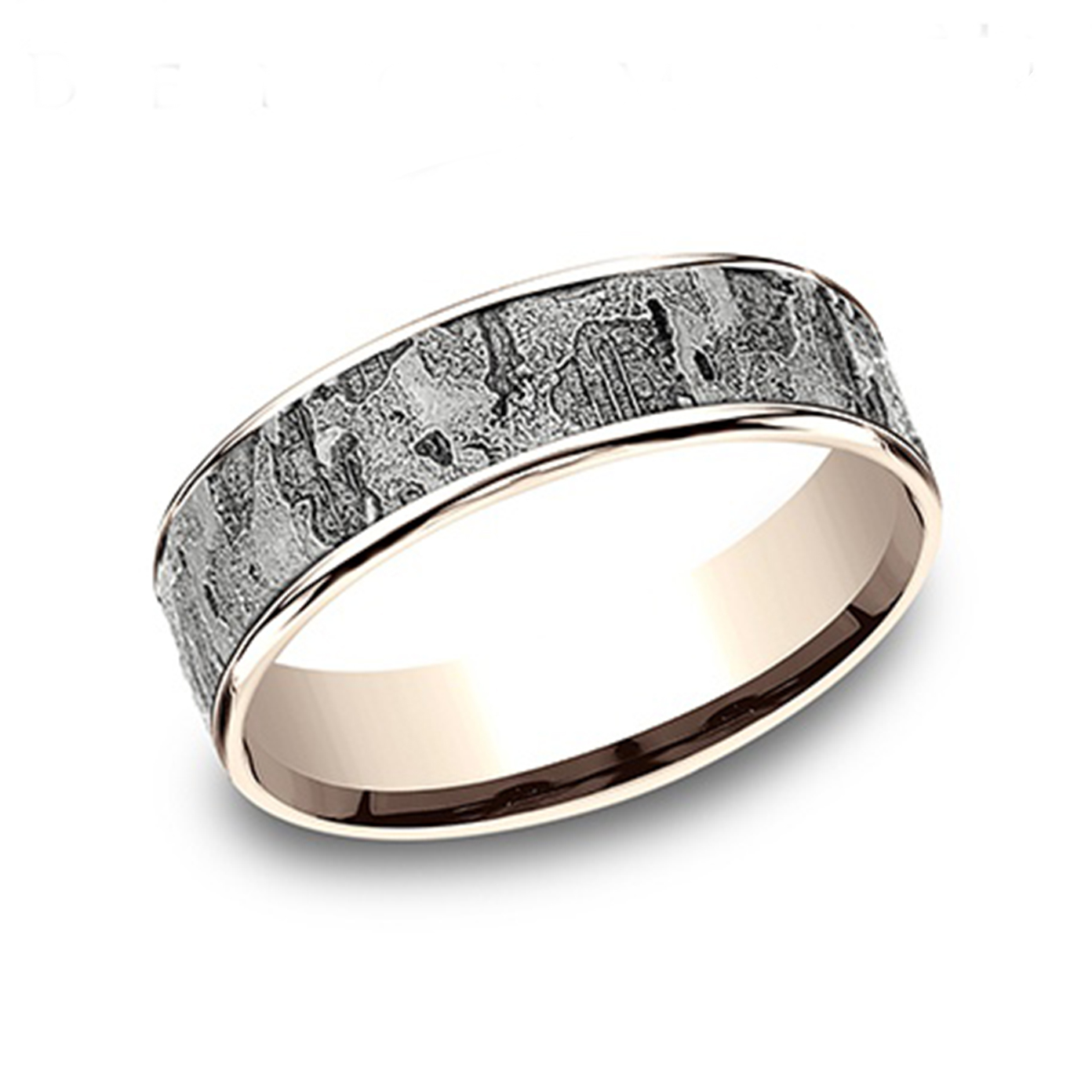 Benchmark 6.5mm Comfort Fit Intricate Wall Design Band - view 8