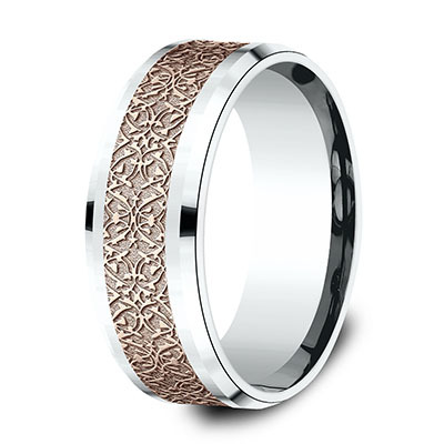 Benchmark 8mm Comfort Fit Motifs of Ottoman Empire Design Band - view 9 of 11