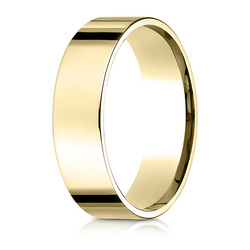 Plain Flat Comfort Fit Wedding Band - view 4