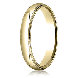 Plain Dome Milgrain Comfort Fit Wedding Band - view 2 of 6