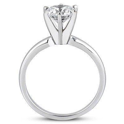 6.5 mm Moissanite Round Cut 6-Prong Classic Solitaire Engagement Ring - view 3 of 3