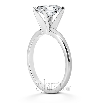 6 x 4 mm Moissanite Emerald Cut Solitaire Engagement Ring - view 3 of 3