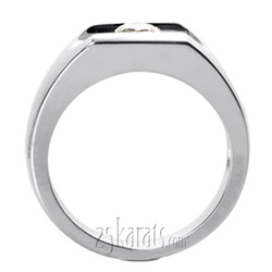 Solitaire Channel Set Men's Diamond Ring (0.35 ct.tw) - view 3