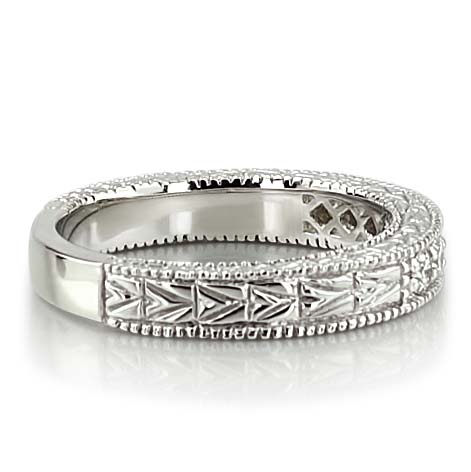 Antique Design Engraved Diamond Anniversary Band (0.45 ct. tw.) - view 6