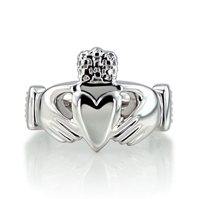 Plain Claddagh Men Ring - view 3 of 5