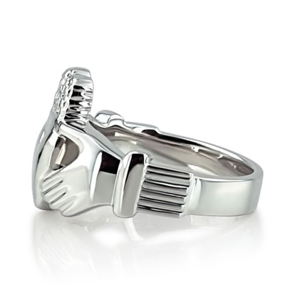 Plain Claddagh Men Ring - view 4 of 5