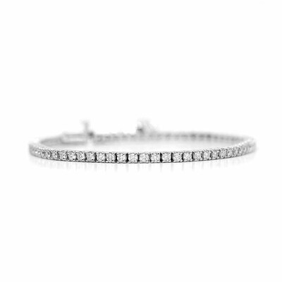 Prong Set Round Diamond Tennis Bracelet 2.00 ct.  - view 3 of 7