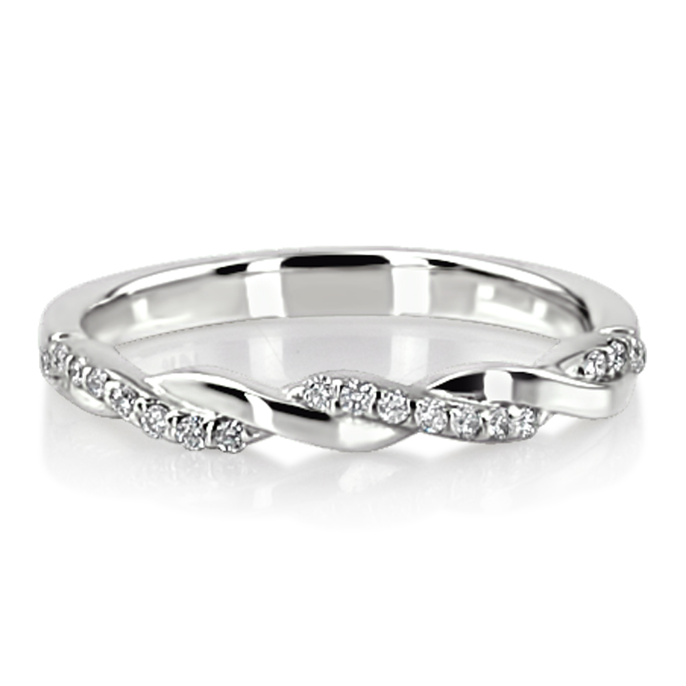 Twist Design Petite Diamond Band (1/6 ct. t.w.) - view 1