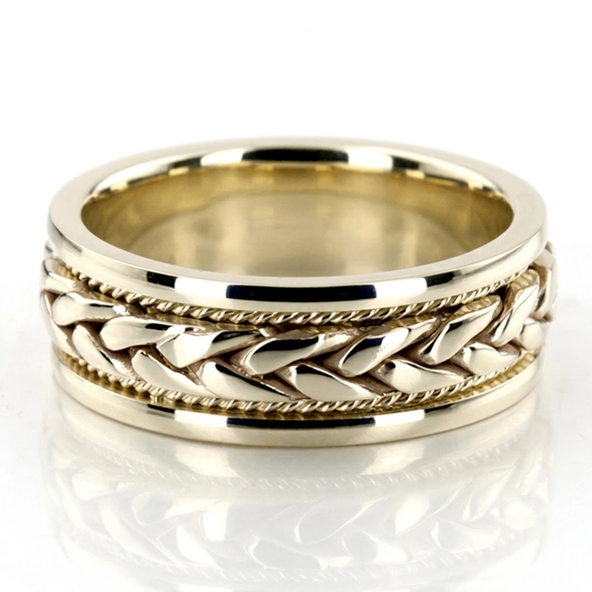 Braided Handmade Wedding Ring , 10K Gold (HC207008-10K) | 25karats