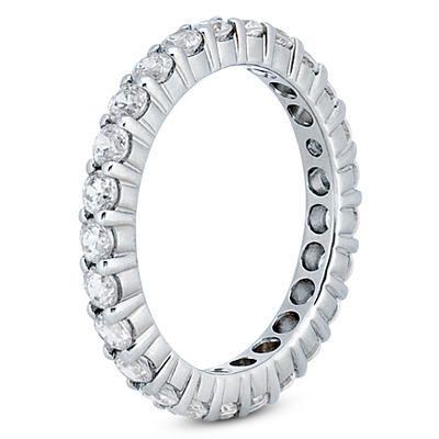 Shared Prong Set Round Diamond Eternity Wedding Band (1.25 ct. tw) - view 2