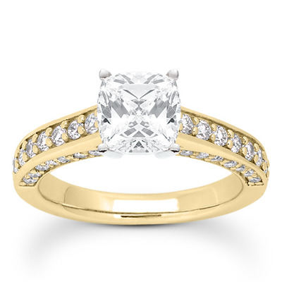 Round Cut Prong Set Diamond Bridal Ring (0.57 ct.tw.) - view 23