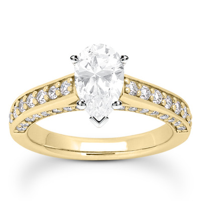 Round Cut Prong Set Diamond Bridal Ring (0.57 ct.tw.) - view 18