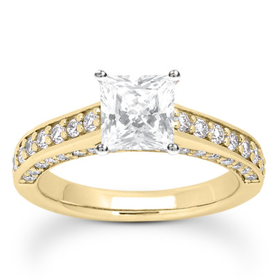 Round Cut Prong Set Diamond Bridal Ring (0.57 ct.tw.) - view 17