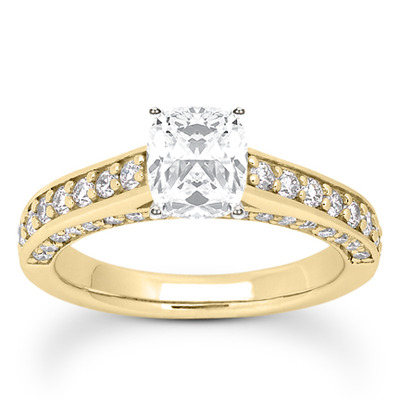 Round Cut Prong Set Diamond Bridal Ring (0.57 ct.tw.) - view 16