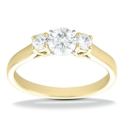 0.20 ct. Round Cut Prong Set Diamond Engagement Ring - view 14