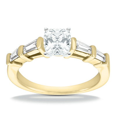 Tapered Baguette Bar Set Diamond Engagement Ring (0.40 ct. tw.) - view 22