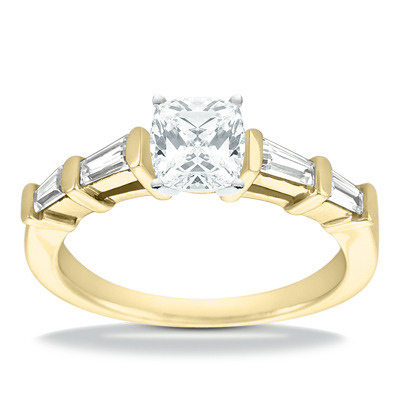 Tapered Baguette Bar Set Diamond Engagement Ring (0.40 ct. tw.) - view 22 of 22