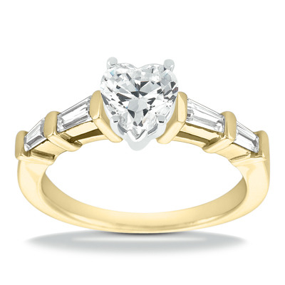 Tapered Baguette Bar Set Diamond Engagement Ring (0.40 ct. tw.) - view 20