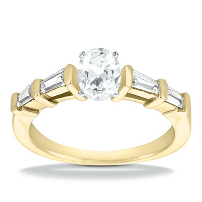 Tapered Baguette Bar Set Diamond Engagement Ring (0.40 ct. tw.) - view 18 of 22