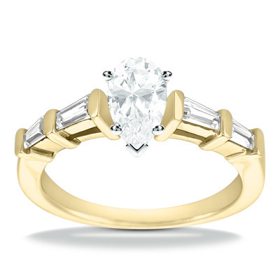 Tapered Baguette Bar Set Diamond Engagement Ring (0.40 ct. tw.) - view 17 of 22