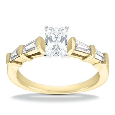 Tapered Baguette Bar Set Diamond Engagement Ring (0.40 ct. tw.) - view 15