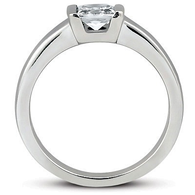 Princess Cut Bar Set Solitaire Engagement Ring (0.85 ct. - 1.15 ct.) - view 2