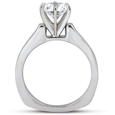 Six-Prong Solitaire Diamond Engagement Ring - view 2