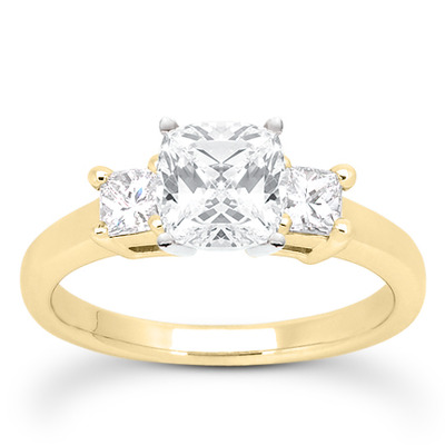 Princesss Cut Prong Set Diamond Engagement Ring (0.54 ct.tw.) - view 25