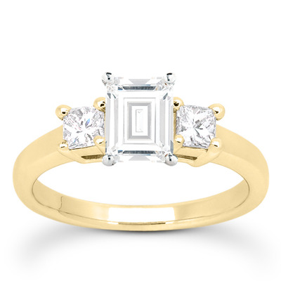 Princesss Cut Prong Set Diamond Engagement Ring (0.54 ct.tw.) - view 24