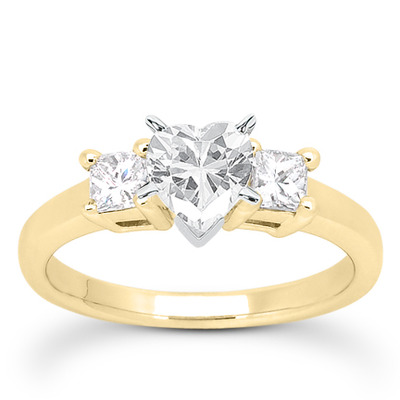 Princesss Cut Prong Set Diamond Engagement Ring (0.54 ct.tw.) - view 23