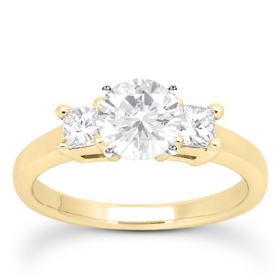 Princesss Cut Prong Set Diamond Engagement Ring (0.54 ct.tw.) - view 19