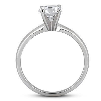 Round Cut 4 Prong Solitaire  Diamond Engagement Ring (0.50 ct.) - view 2