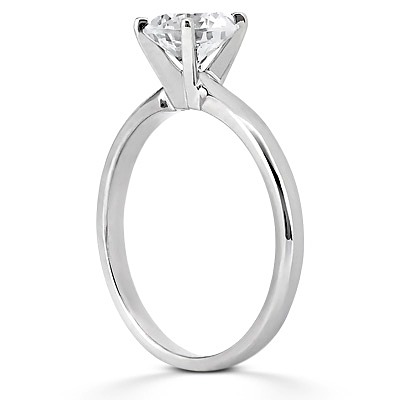 Round Cut 4 Prong Solitaire  Diamond Engagement Ring (0.50 ct.) - view 3