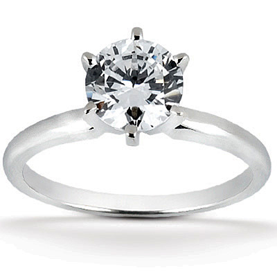 Round Cut 6-Prong Solitaire Diamond Engagement Ring (1.00 ct.) - view 1 of 3