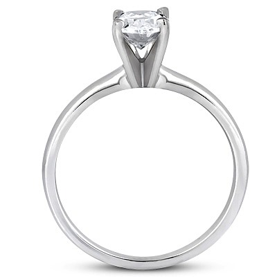 Oval Cut Solitaire Diamond Engagement Ring (0.75 ct.) - view 2