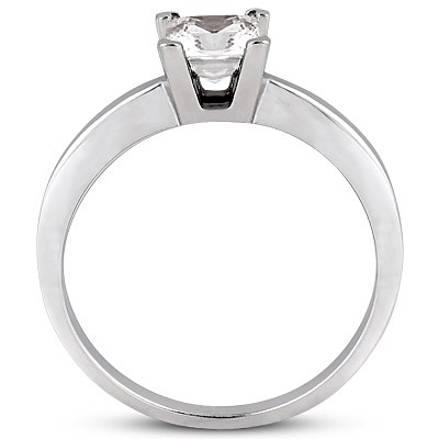 Princess Cut Solitaire Engagement Ring  - view 2