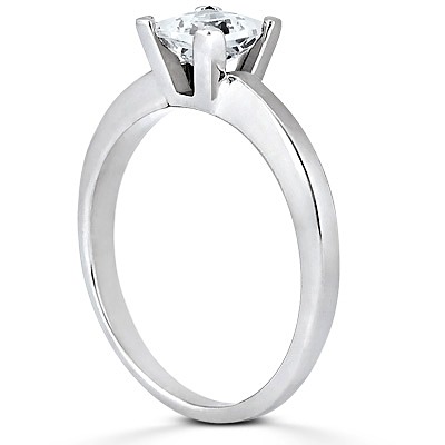 Princess Cut Solitaire Engagement Ring  - view 3