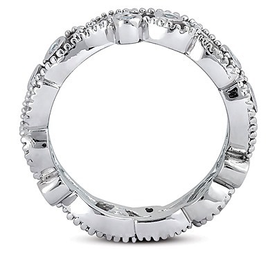 0.36 ct. Unique Diamond Eternity Wedding Band  - view 2 of 3