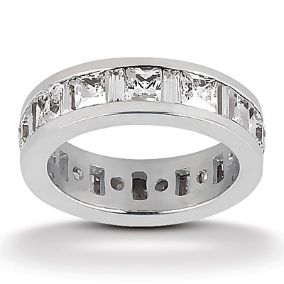 3.63 ct. Multi-shape Channel Set Diamond Eternity Wedding Band - view 1 of 3