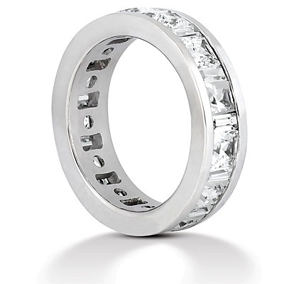 3.63 ct. Multi-shape Channel Set Diamond Eternity Wedding Band - view 3